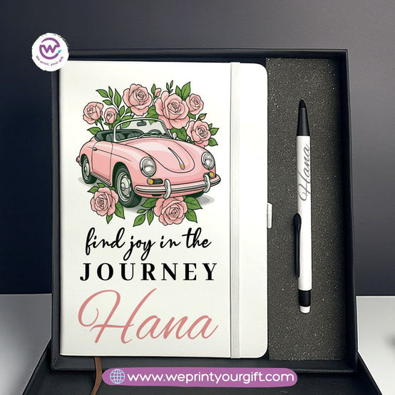 Digital Art Motivational Gift Box – Personalized Notebook & Engraved Pen