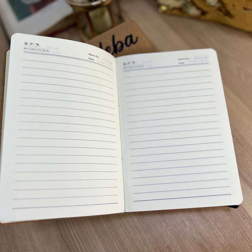 White Notebook with Elastic Band - Buy 2 Get 1 Free