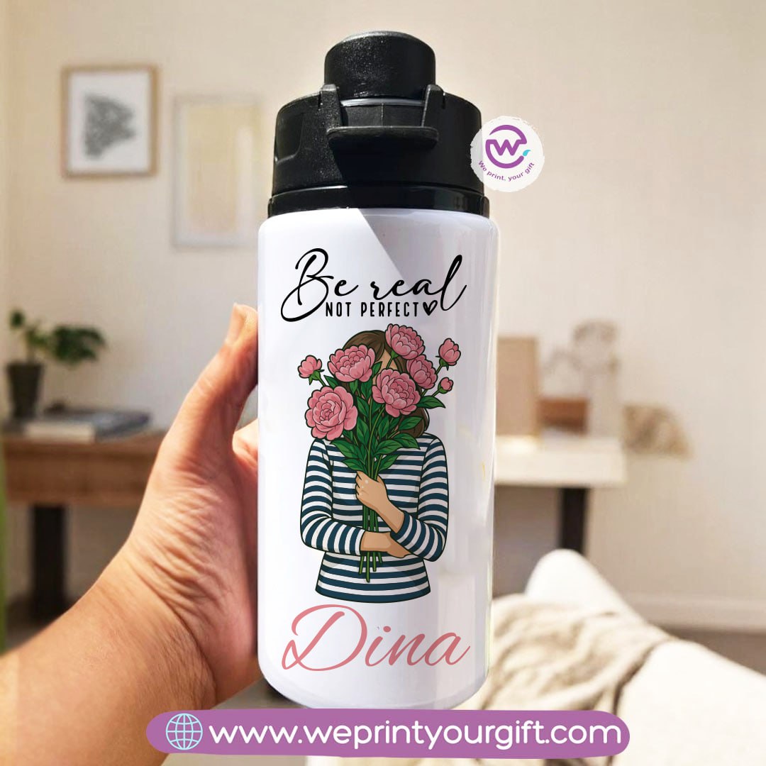 Water flask with name- Motivation