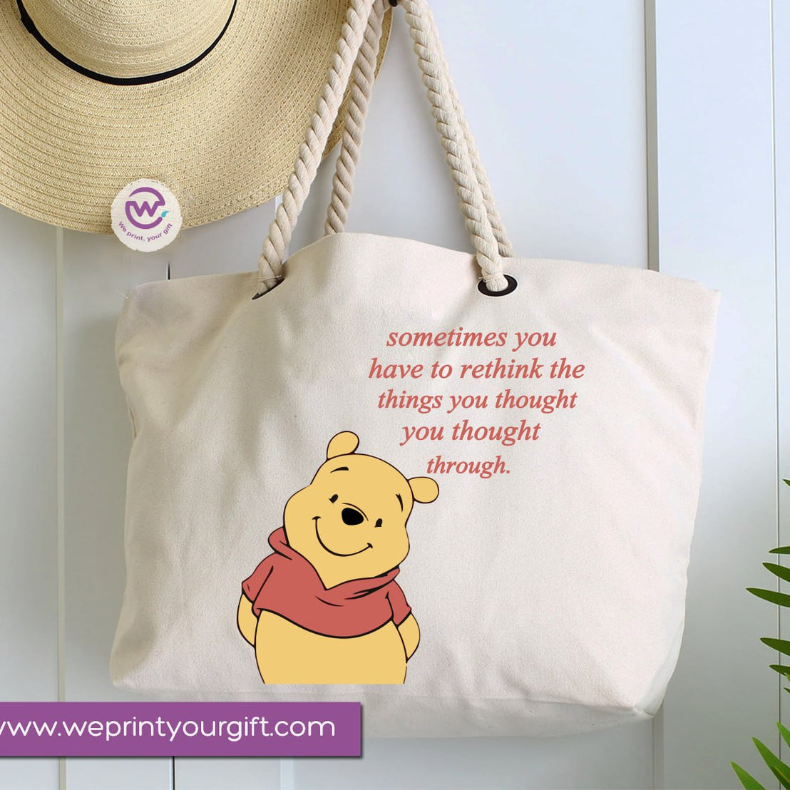 Custom Hand bag- Beach bag-Pooh