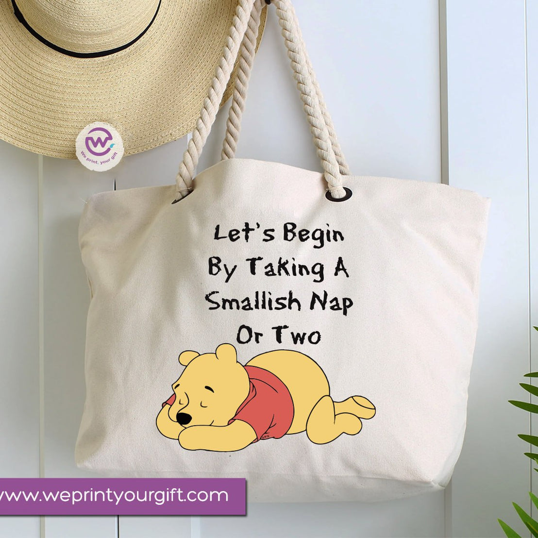 Custom Hand bag- Beach bag-Pooh