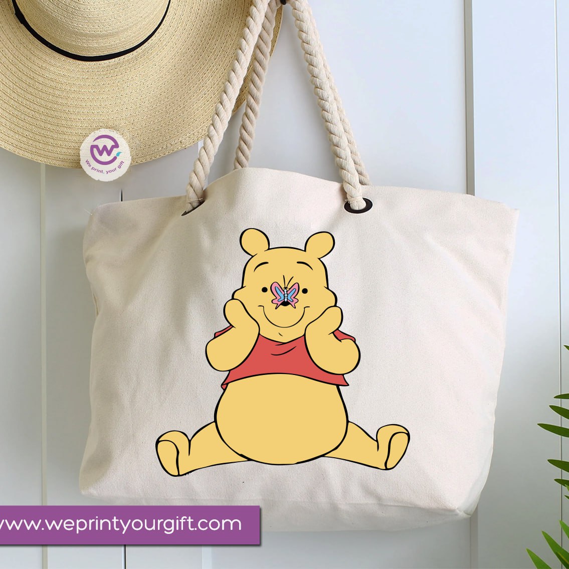 Custom Hand bag- Beach bag-Pooh
