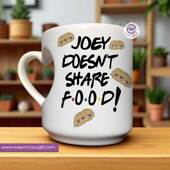 Heart handle ceramic mug- Friends