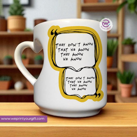 Heart handle ceramic mug- Friends