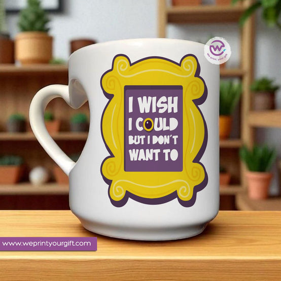 Heart handle ceramic mug- Friends