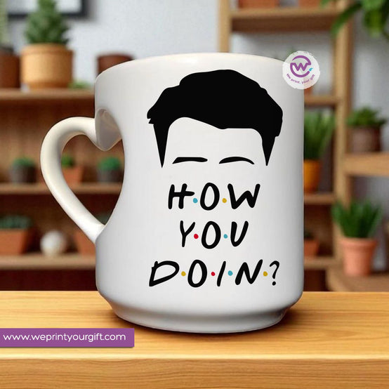 Heart handle ceramic mug- Friends