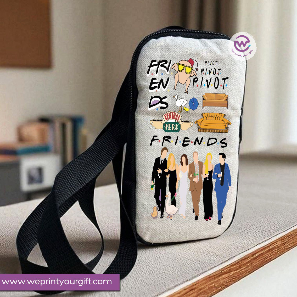 Fabric mobile bag- Friends