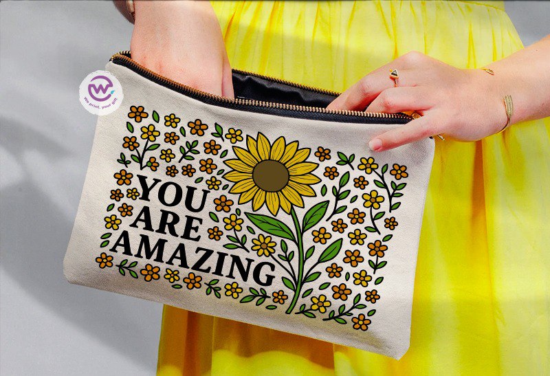 Fabric makeup case - English quotes