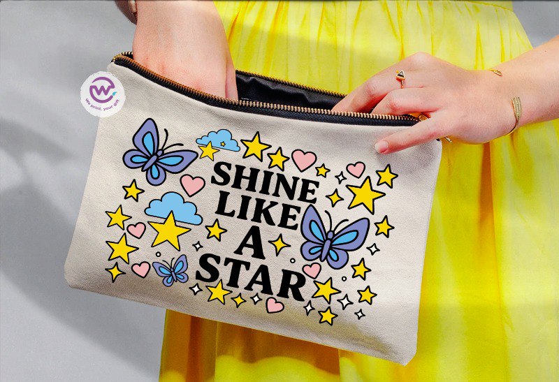 Fabric makeup case - English quotes