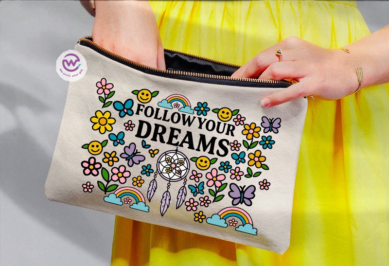 Fabric makeup case - English quotes