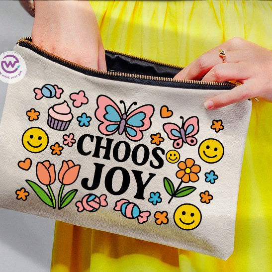 Fabric makeup case - English quotes