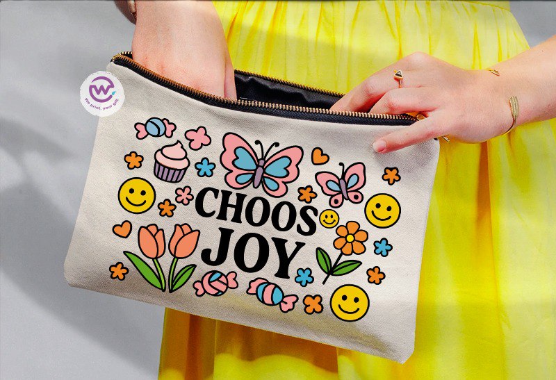 Fabric makeup case - English quotes