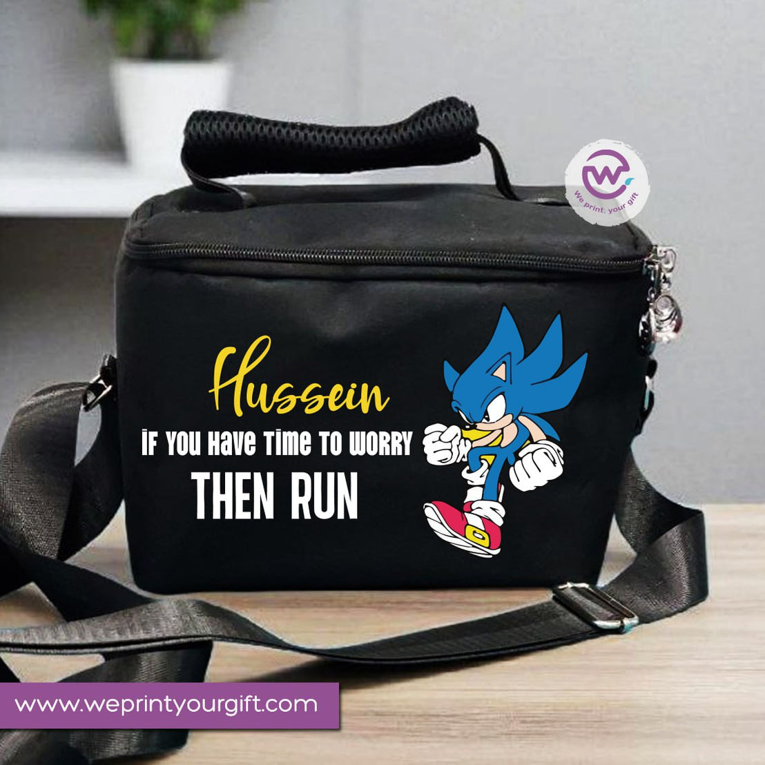 Lunch bag with names- Sonic