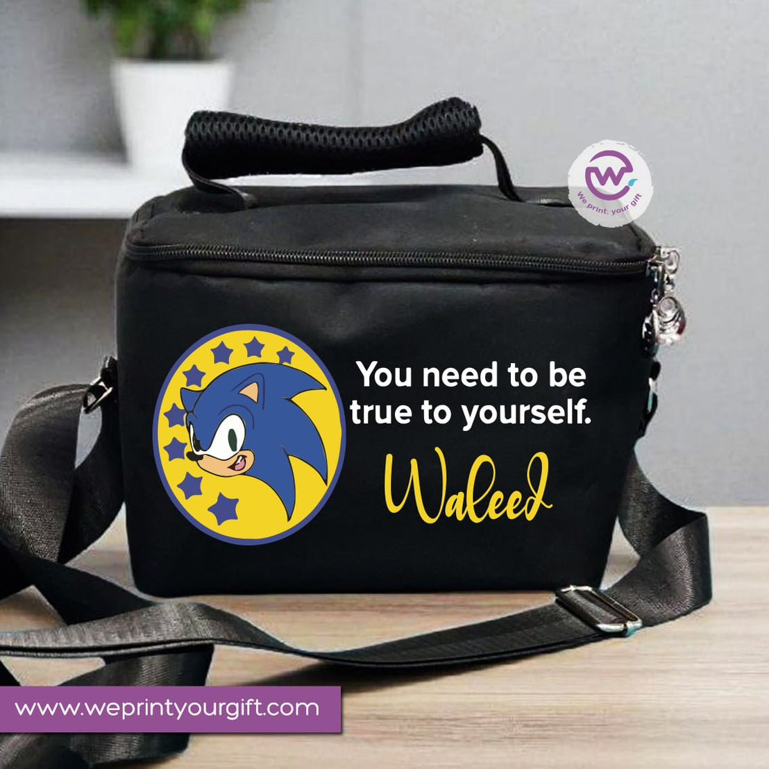 Lunch bag with names- Sonic