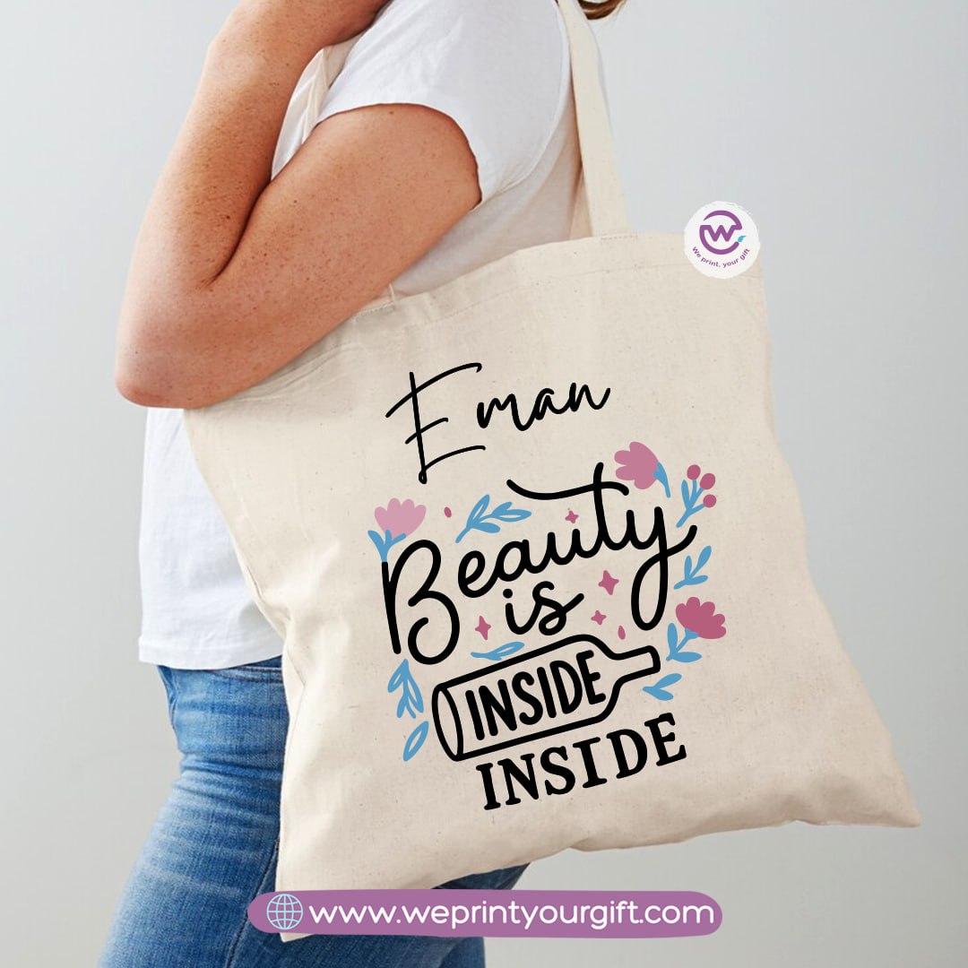 حقيبة تسوق نسائية - أزهار - أسماء