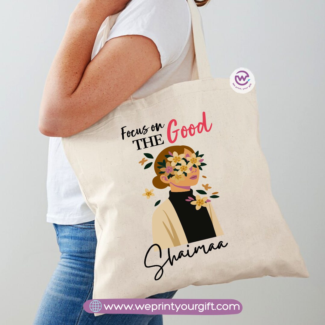 حقيبة تسوق نسائية - أزهار - أسماء