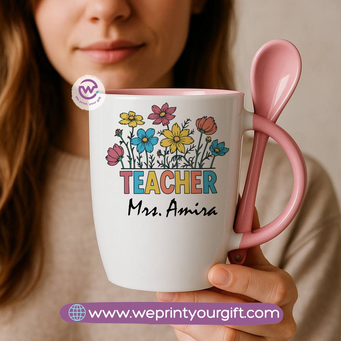 Teacher Mug with Spoon