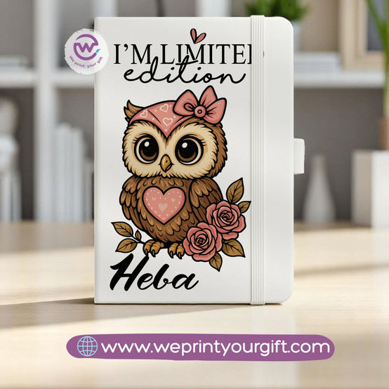 Rubber Notebook- Owl- Names