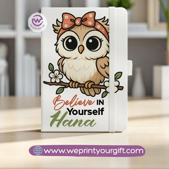 Rubber Notebook- Owl- Names