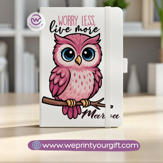 Rubber Notebook- Owl- Names