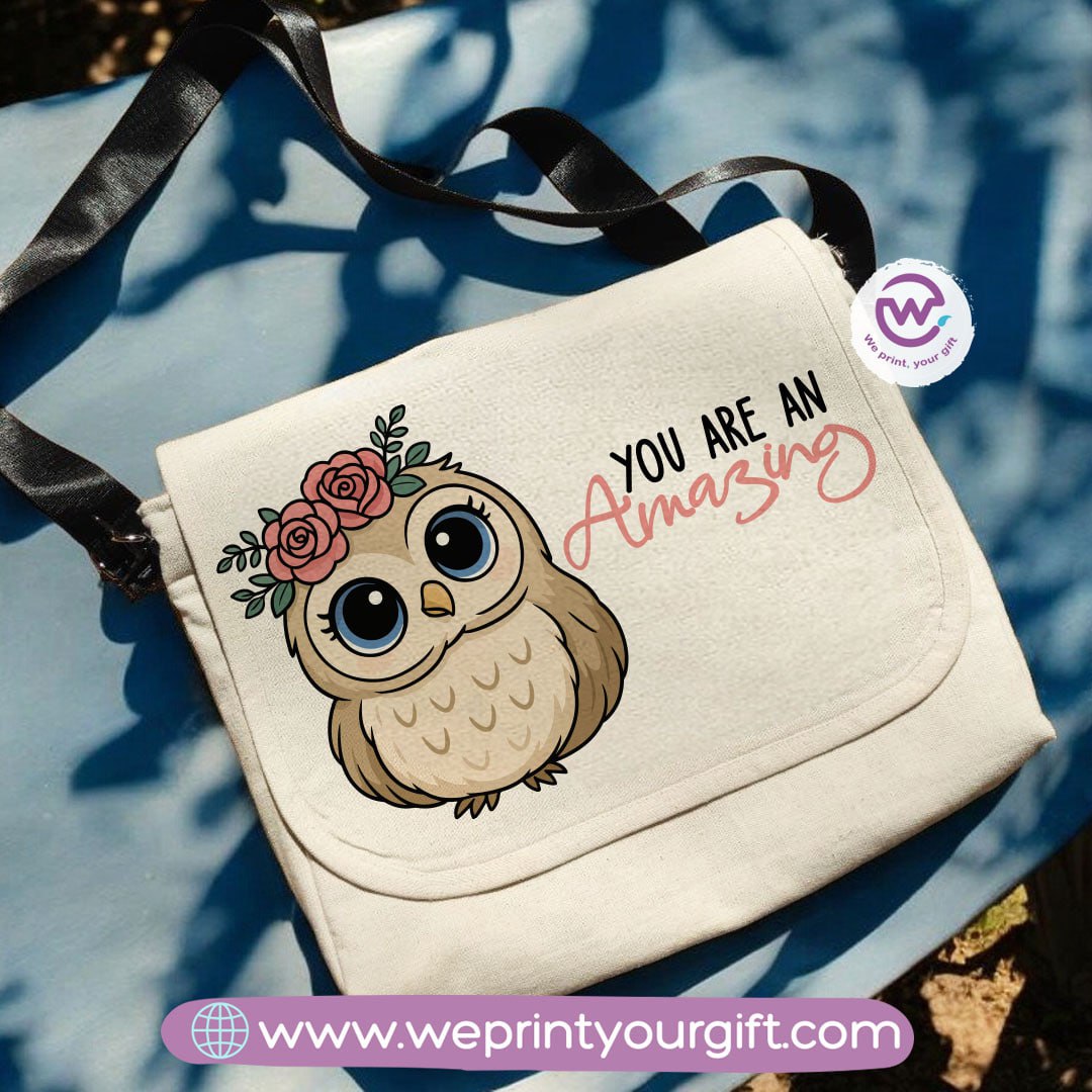custom cross bag- Owl- Motivation