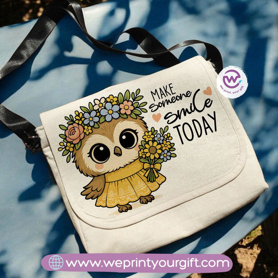 custom cross bag- Owl- Motivation