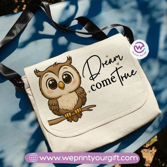 custom cross bag- Owl- Motivation