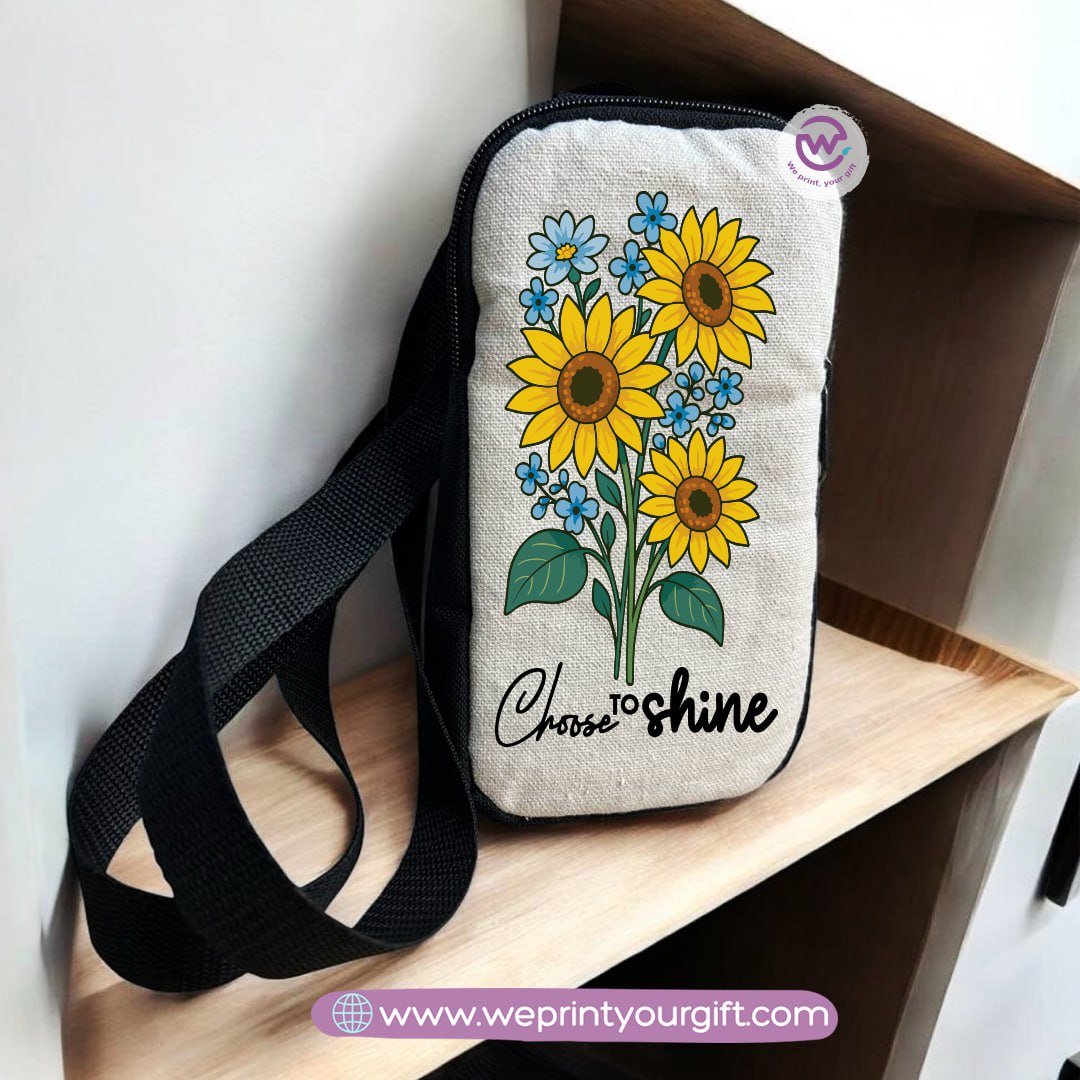 Fabric mobile bag- Floral- Motivation