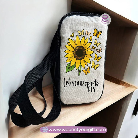 Fabric mobile bag- Floral- Motivation