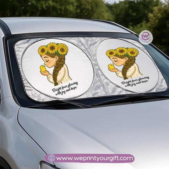 Front Car Sunshade- Sun flower