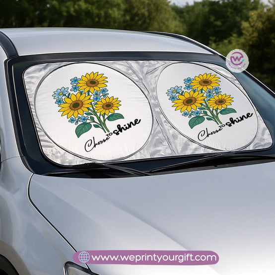 Front Car Sunshade- Sun flower