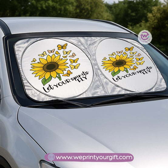 Front Car Sunshade- Sun flower