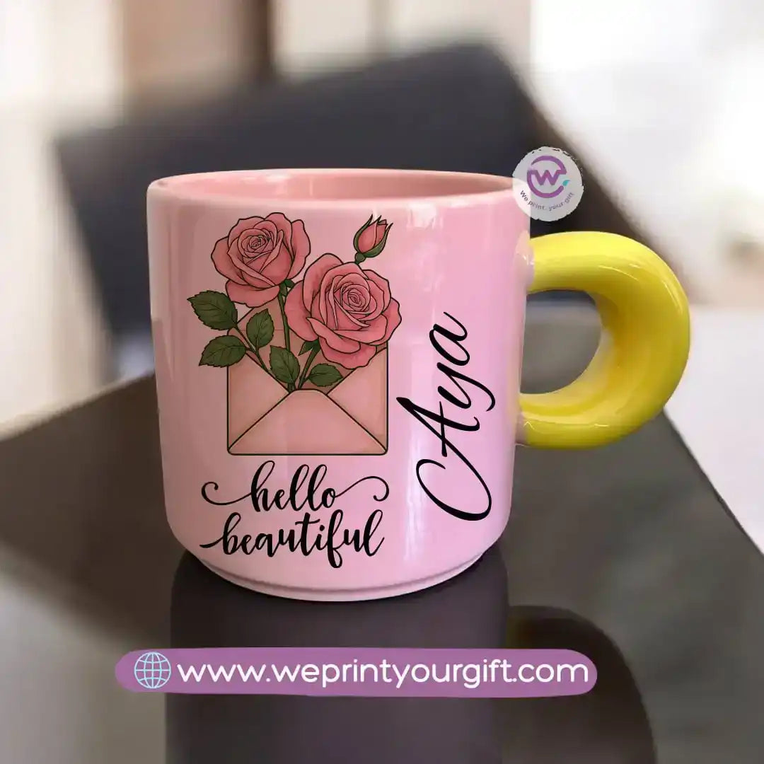 Round handle mug - Motivational designs