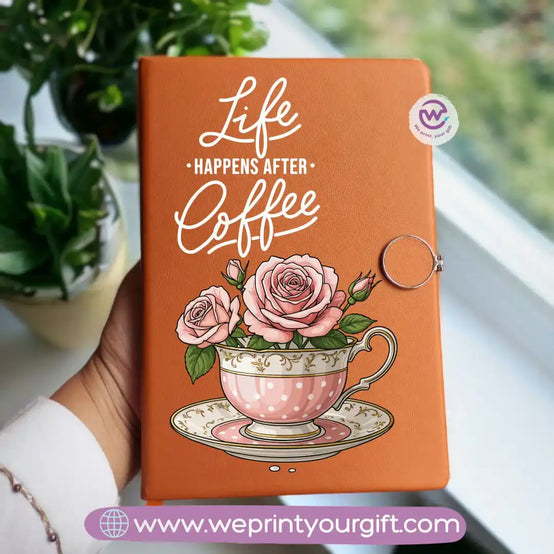 Custom notebook- Leather notebook- Floral