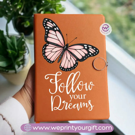 Custom notebook- Leather notebook- Floral