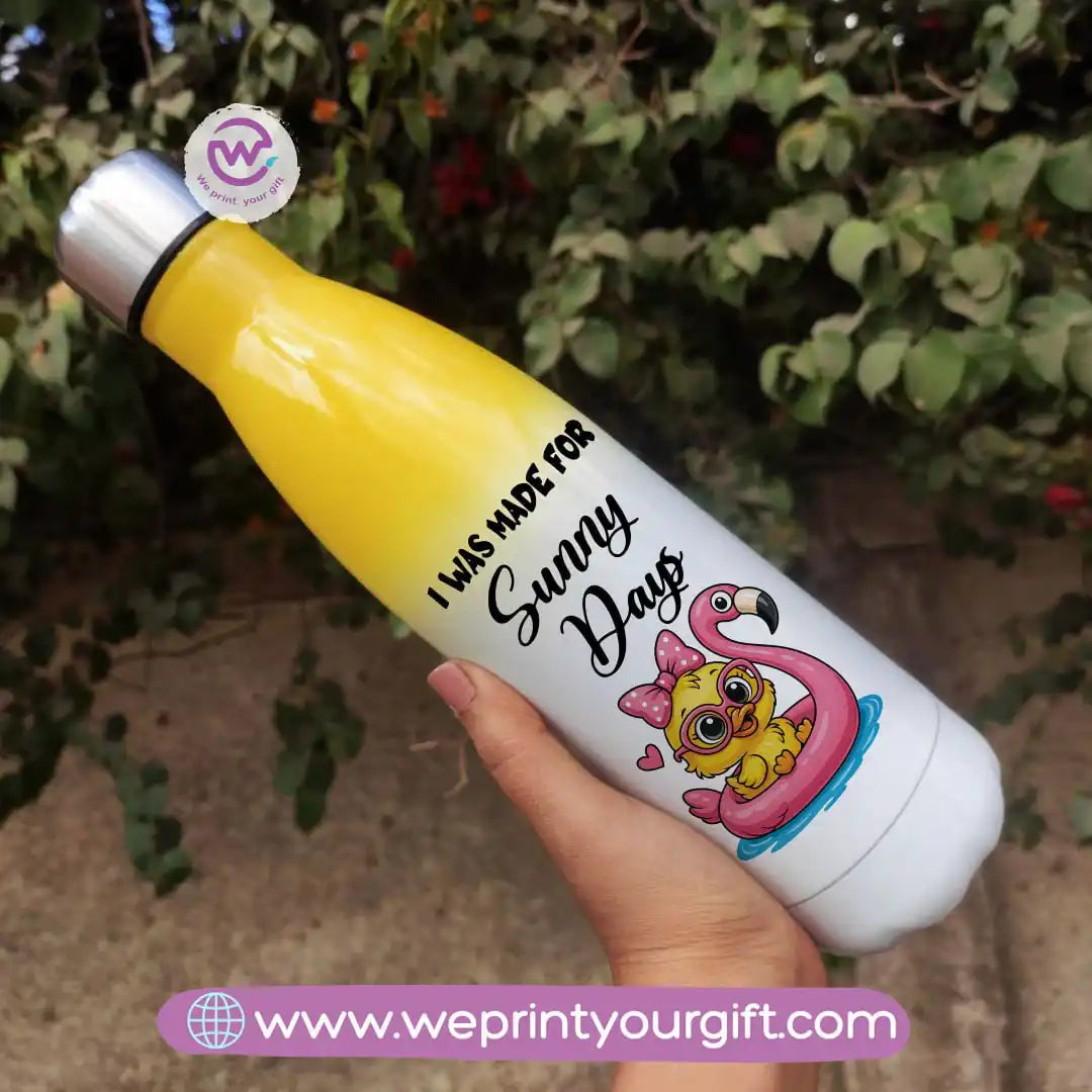 Stainless steel water bottle- Mixed color- Summer