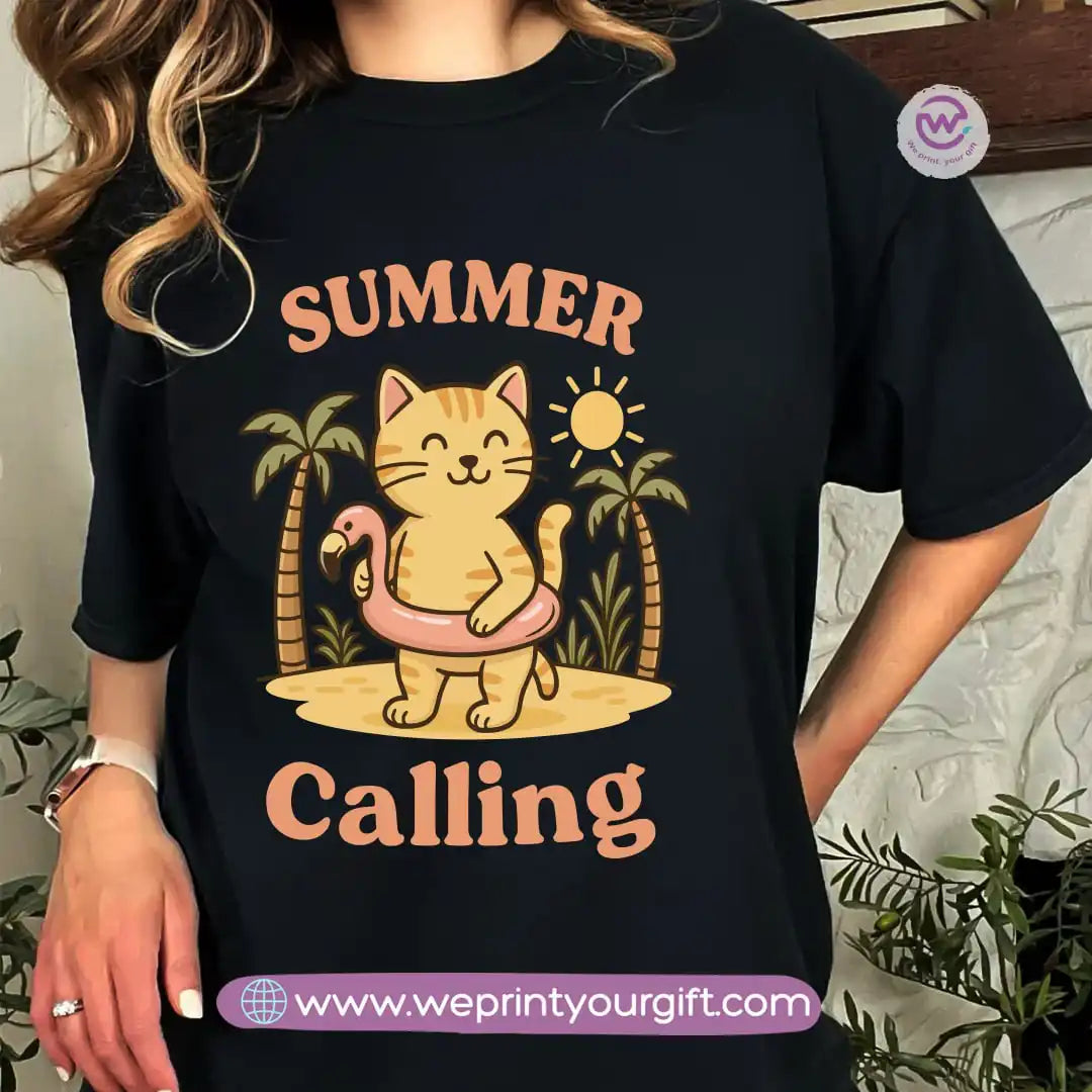 Printed T-shirt-Summer-Cats