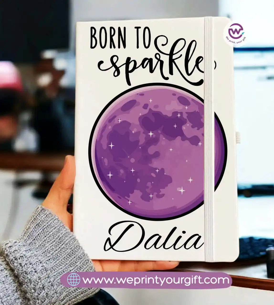 Personalized Notebook- Rubber notebook- Names