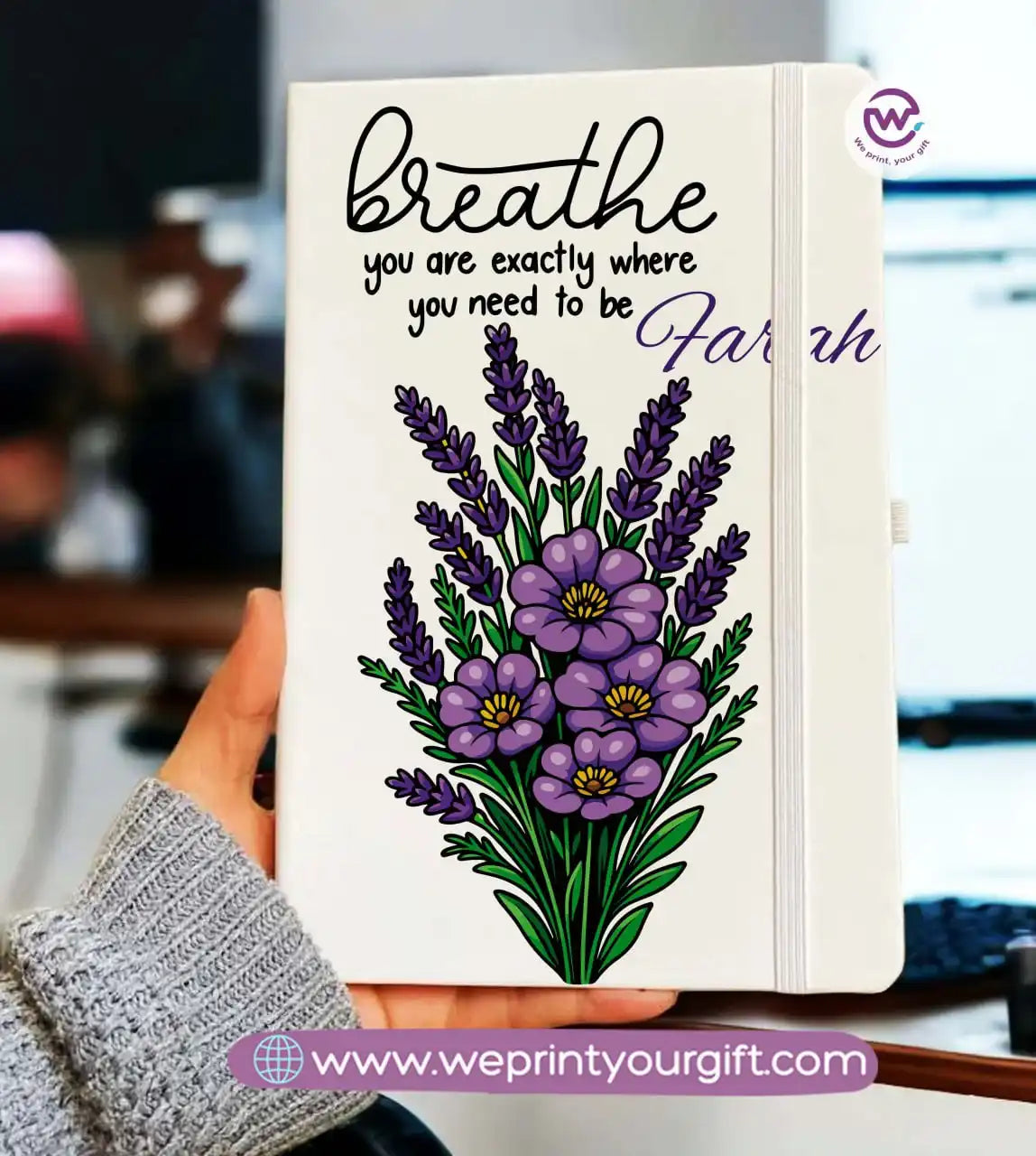 Personalized Notebook- Rubber notebook- Names