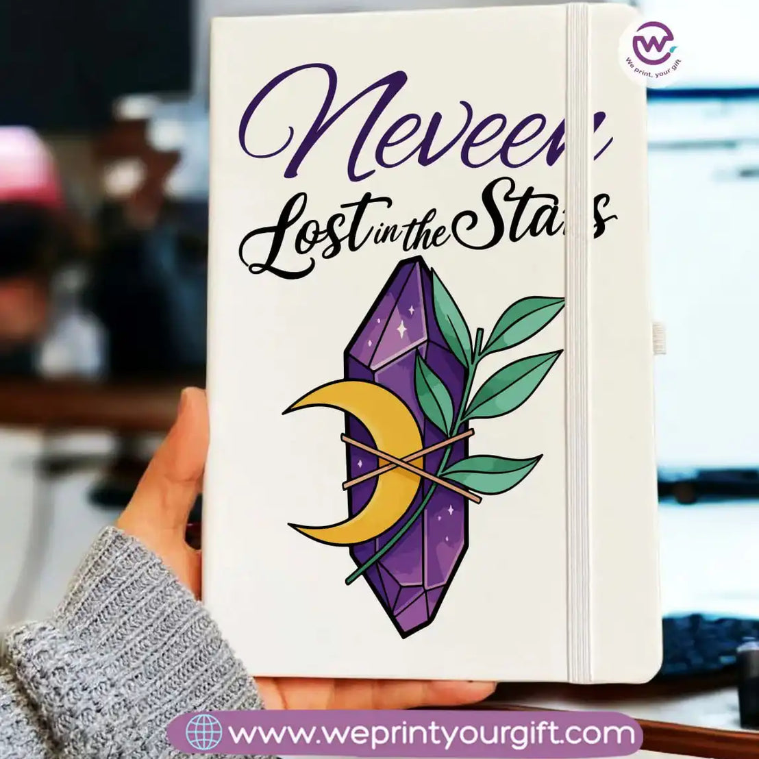 Personalized Notebook- Rubber notebook- Names