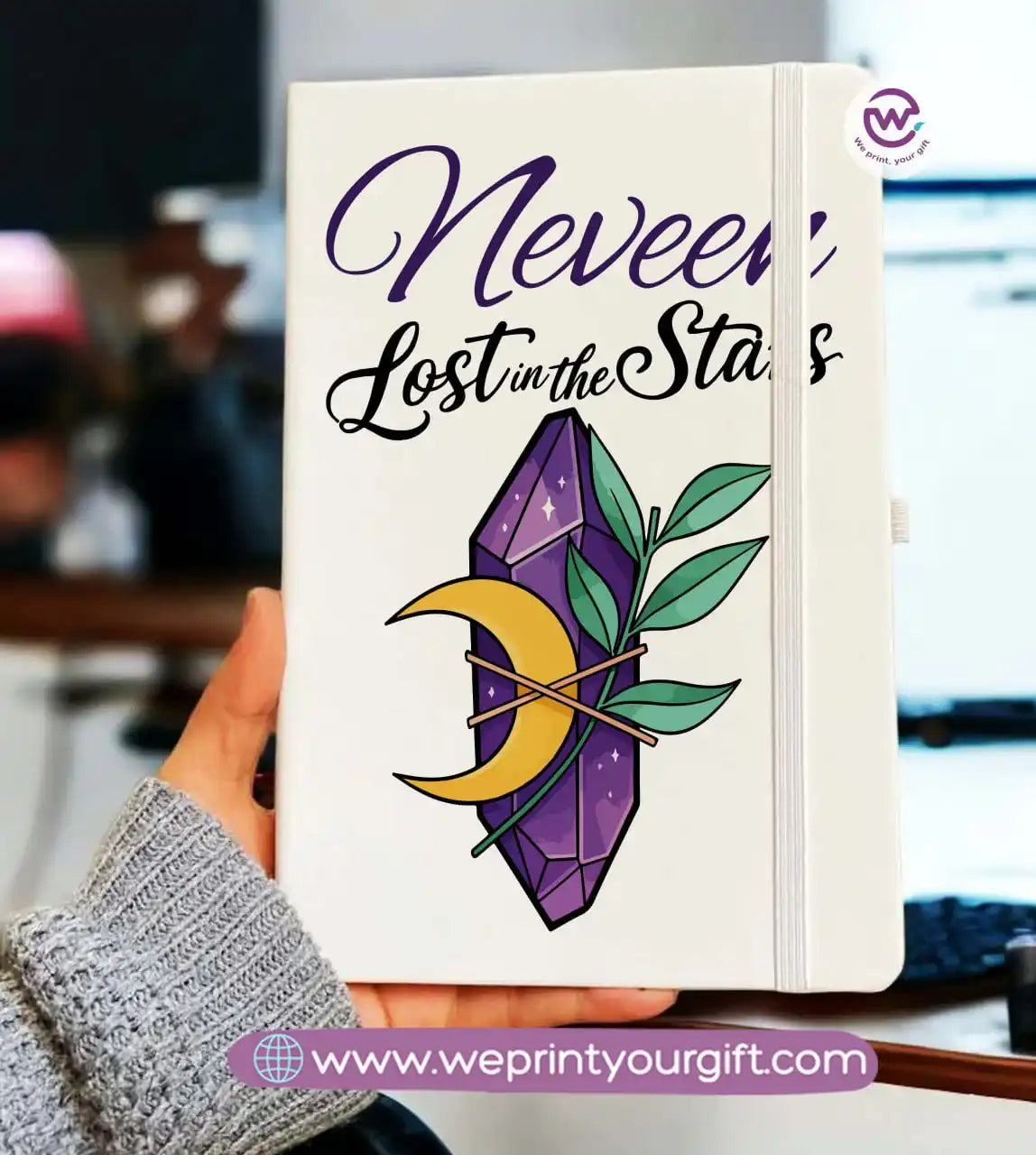 Personalized Notebook- Rubber notebook- Names