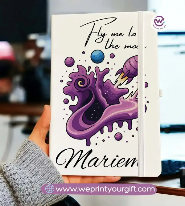 Name Frame For Notebook Personalized Notebook- Rubber notebook- Names-We print your gift – WE PRINT