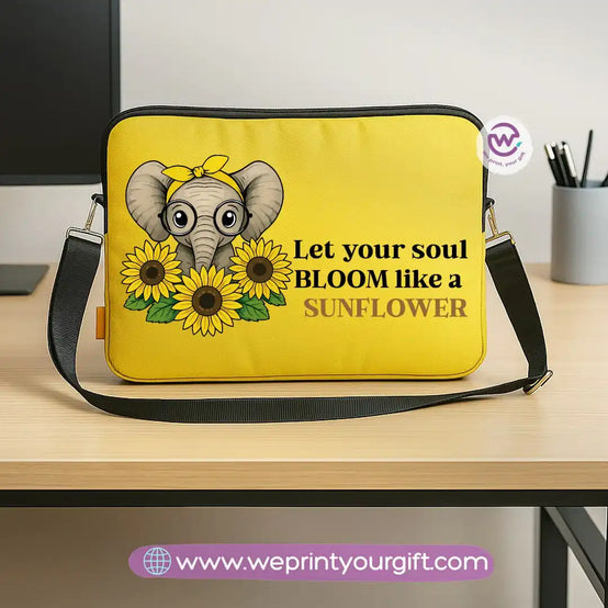 Fabric laptop sleeve- Sunflower