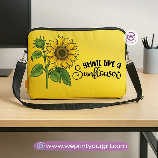 Fabric laptop sleeve- Sunflower