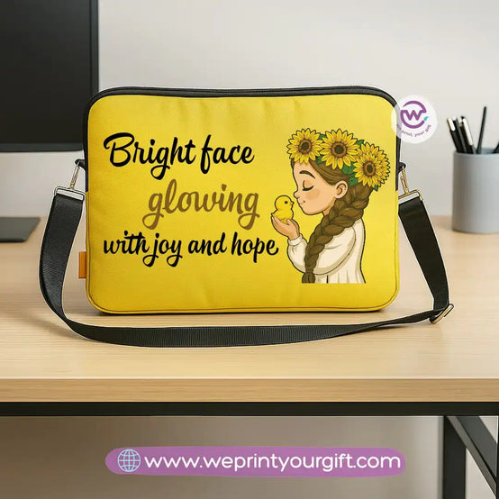 Fabric laptop sleeve- Sunflower