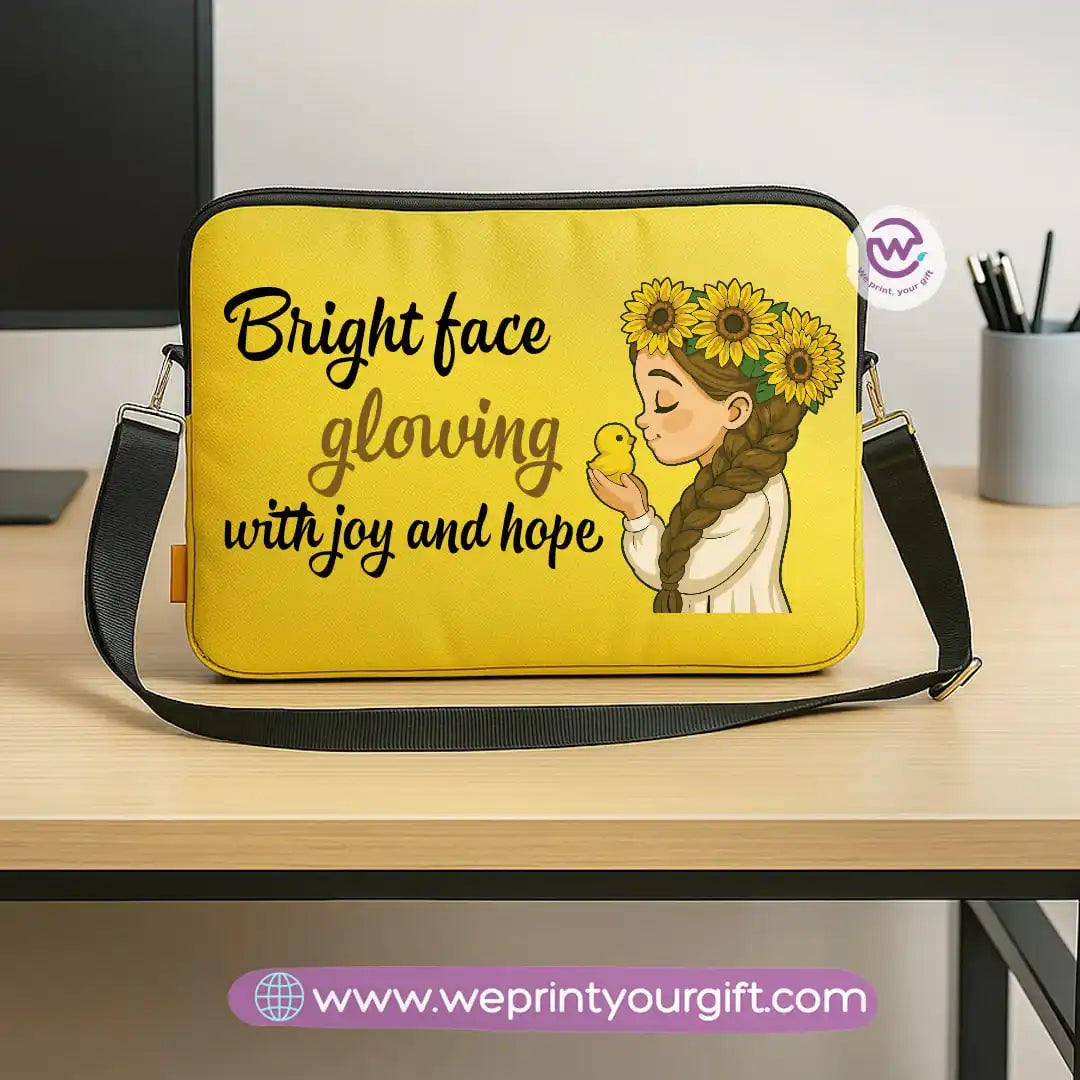 Fabric laptop sleeve- Sunflower