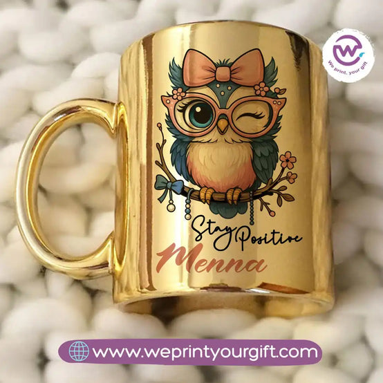 Mirror ceramic mug- Owl