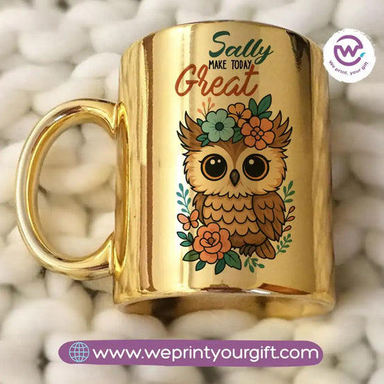 Mirror ceramic mug- Owl