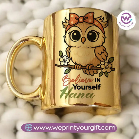Mirror ceramic mug- Owl
