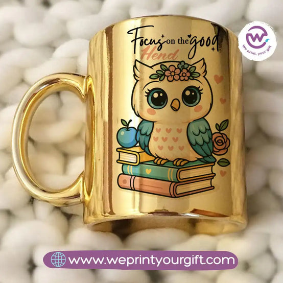 Mirror ceramic mug- Owl
